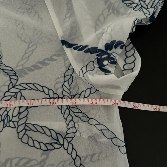 CAbi Nautical Button-down Sheer Top - Size S - Picture 5 of 9